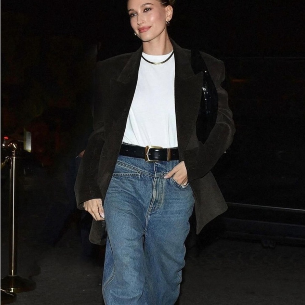 KHAITE Preen Blue Flare & Wide Leg Jeans